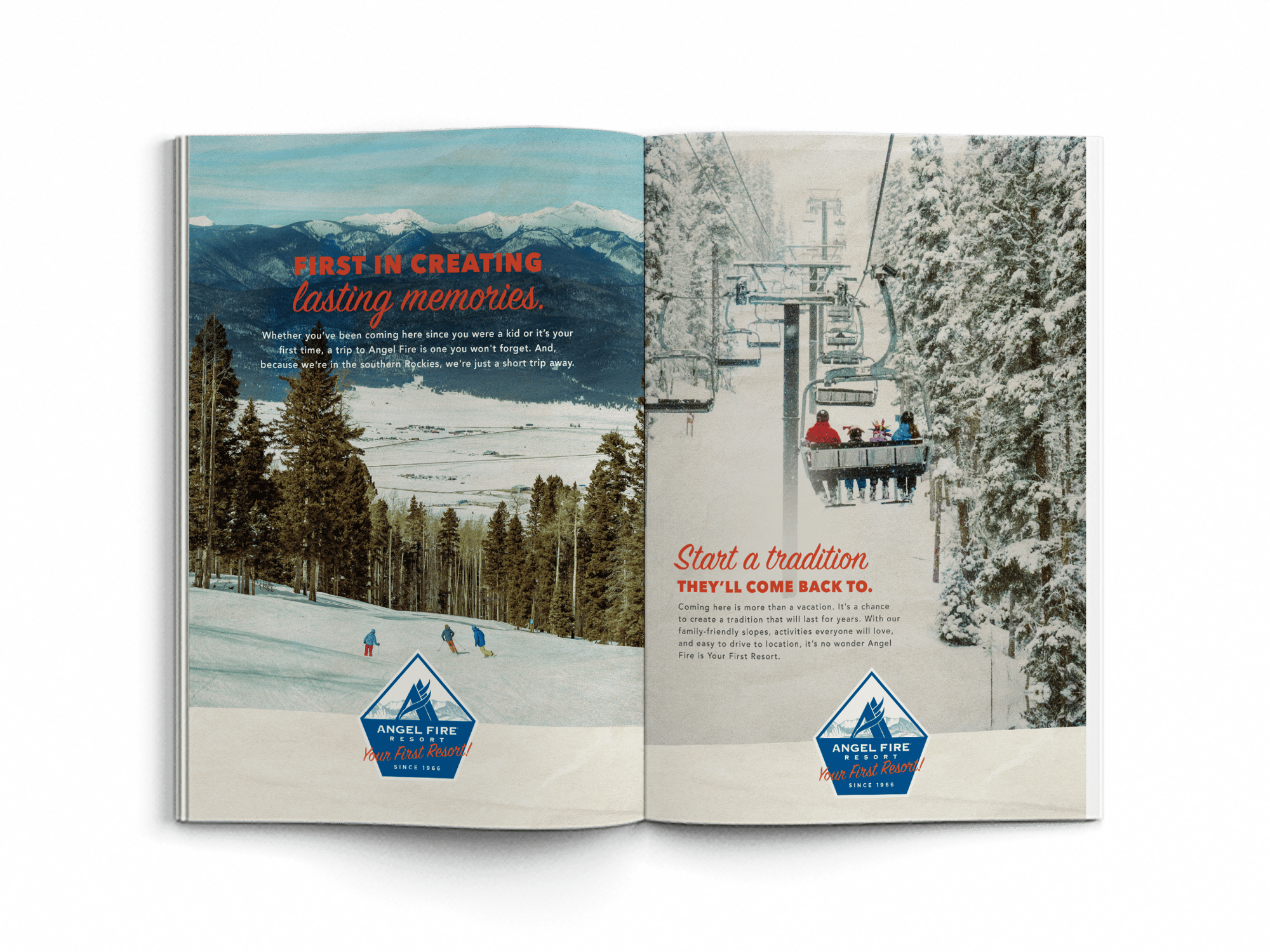 Angel Fire Ad Mockup Spread