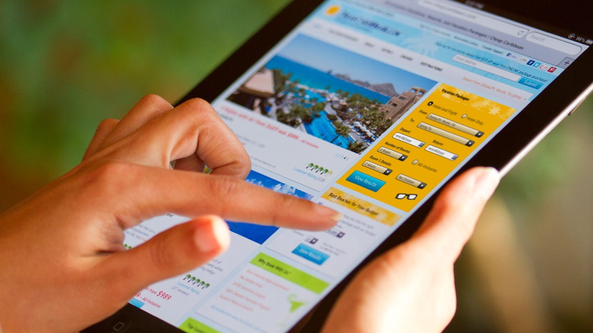 Cheap Caribbean Travel Case Study Website iPad