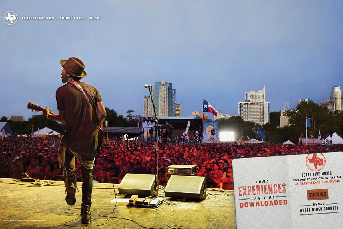 Texas Tourism Travel Marketing Case Study Texas Music Scene Print Ad