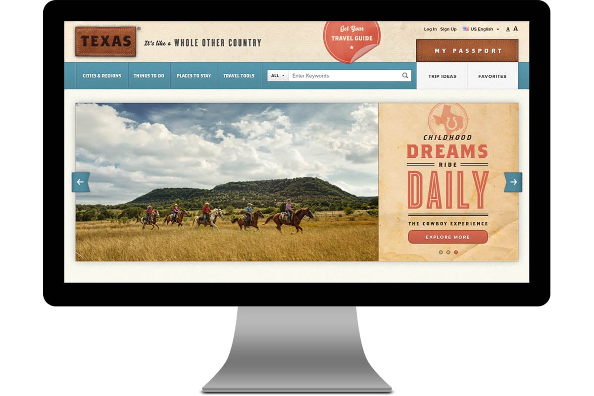 Texas Tourism Travel Marketing Case Study Website Design